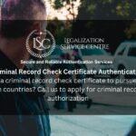 CRIMINAL RECORD CHECK CERTIFICATE AUTHENTICATION